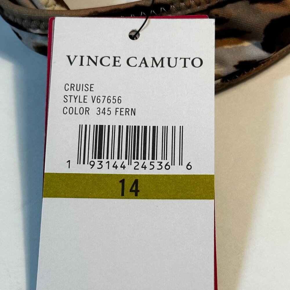 Vince Camuto Reversible One-Piece Swimsuit Leopard & Palm Print Size 14 Women's - Picture 6 of 9